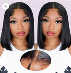 The Lola Straight Bob Wig (Human Hair Blend) 30cm