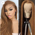 The Anna Light-Brown/Ginger Straight Wig (Human Hair Blend) 61cm