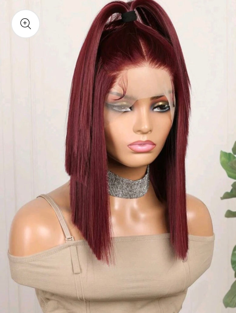 The Amber Burgundy Lace Front
Wig(human hair blend) 40 cm