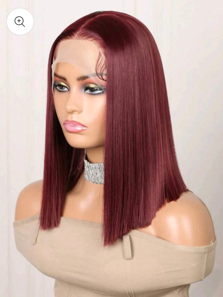 The Amber Burgundy Lace Front
Wig(human hair blend) 40 cm