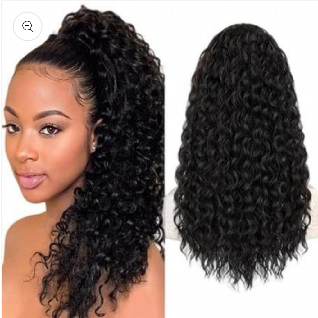 Drawstring Ponytail Water Wave (Synthetic Hair Clip) 60cm