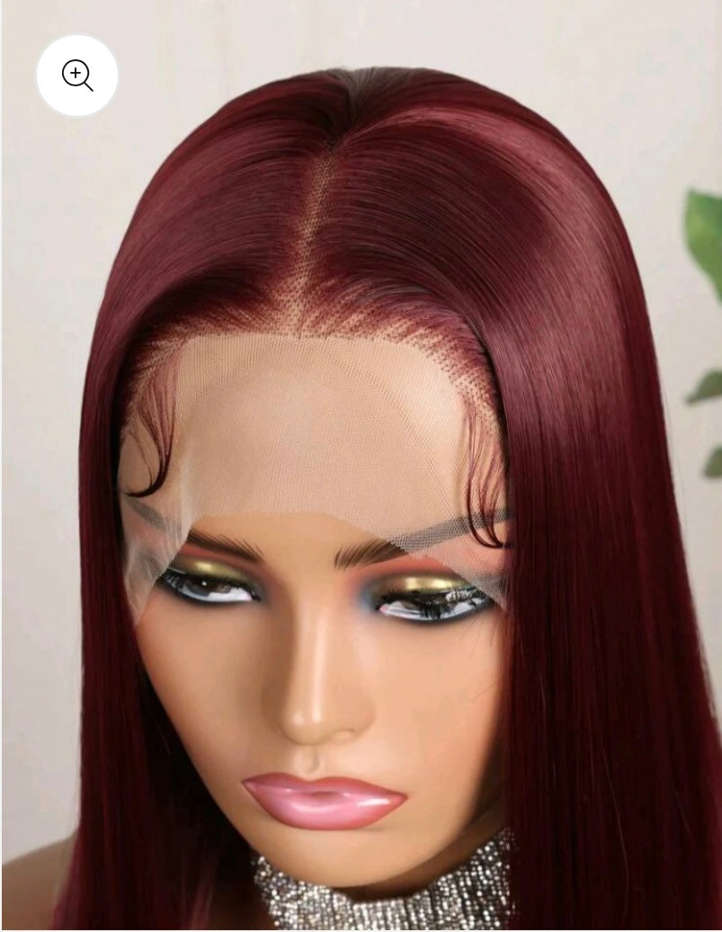 The Amber Burgundy Lace Front
Wig(human hair blend) 40 cm