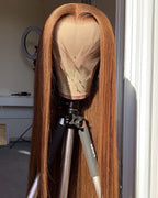 The Anna Light-Brown/Ginger Straight Wig (Human Hair Blend) 61cm