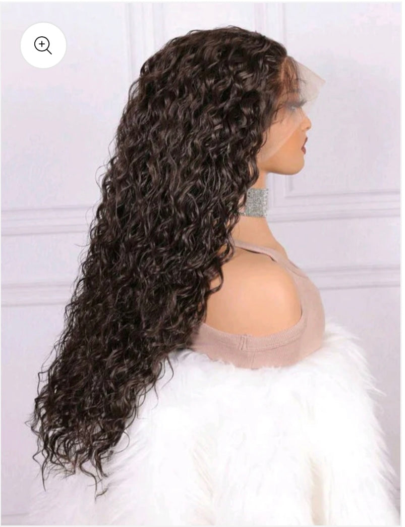 The tiffany Chocolate Brown Soft Deep Lace Front Wig(human hair blend) 71cm